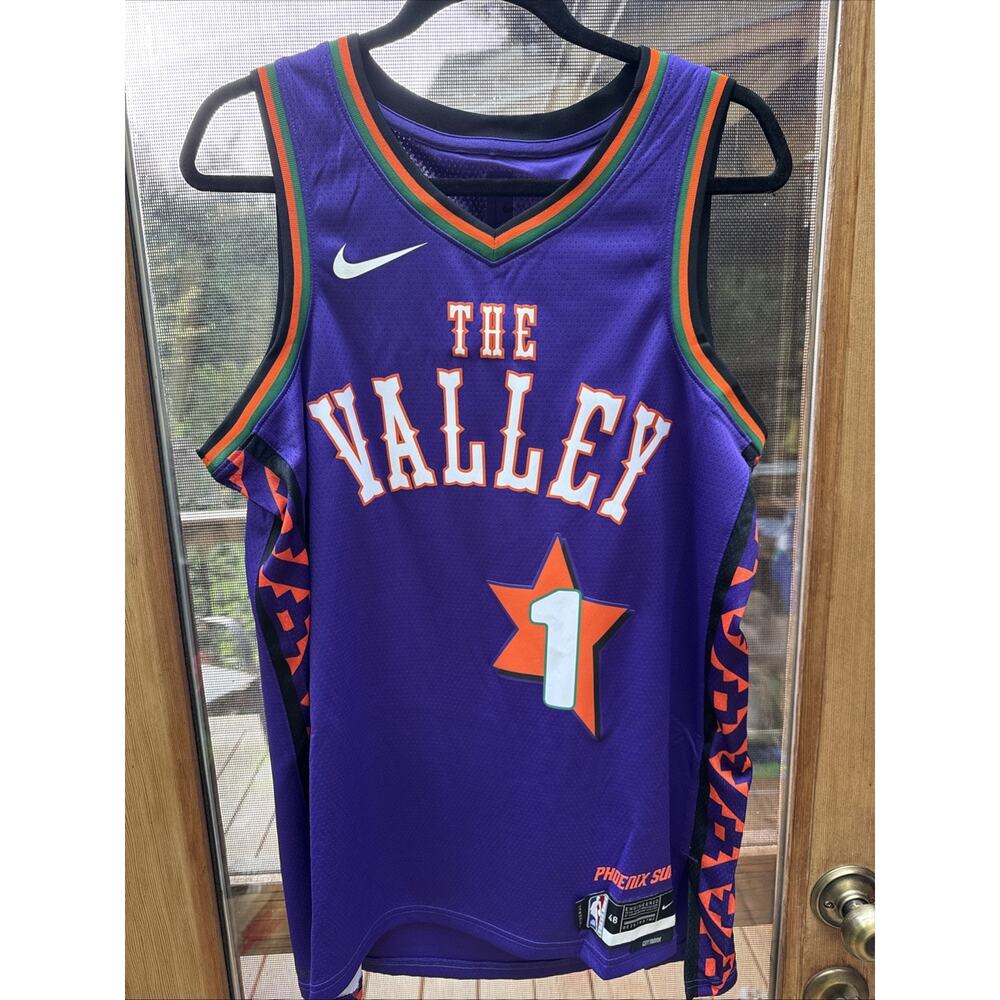 Nike Phx Suns 'The Valley' City Edition Booker Jersey FQ4356-504 Size 48 L nwt